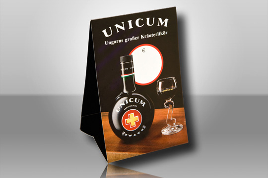 Unicum Tischaufsteller